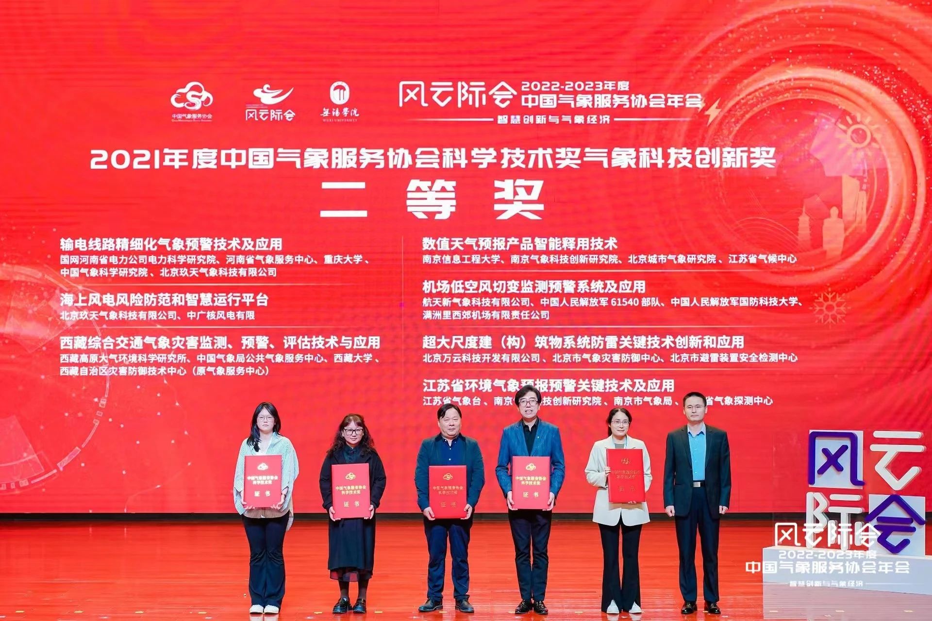 多項防雷領域科技創新成果獲得中國氣象服務協會2021-2022年度科學技術獎