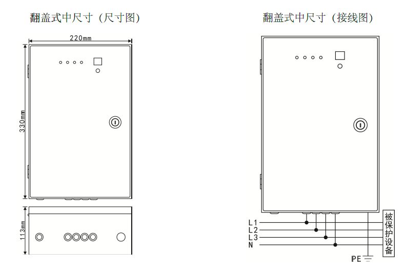 一級(jí)交流電源防雷箱（T1 10/350us測(cè)試、箱式結(jié)構(gòu)、帶雷電計(jì)數(shù)狀態(tài)指示）