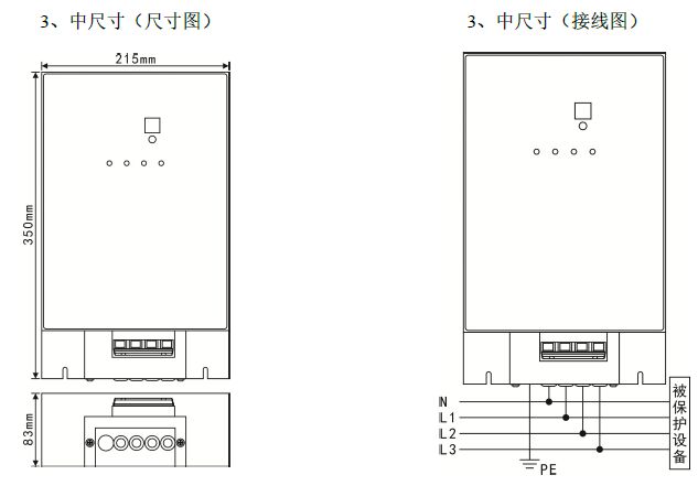 二三級電源避雷箱（T2類、箱式結構、帶雷電計數(shù)狀態(tài)指示）