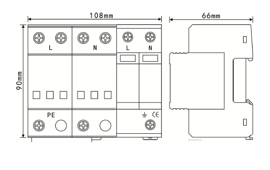 SPD2單相第一二級BC復合型電源防雷器件組-開關型+限壓型組合式過電壓保護器