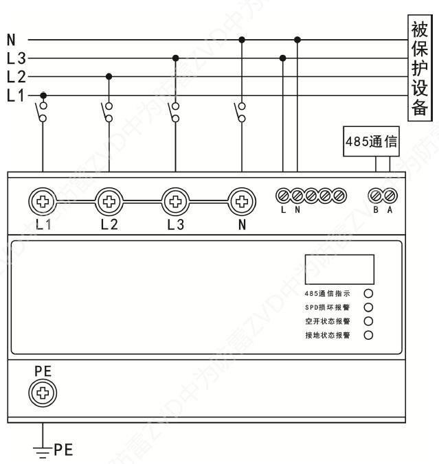 三相智能電源防雷器（SPD+監(jiān)測模塊一體化設(shè)計）